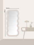 Large White Wavy Mirror Ziggy
