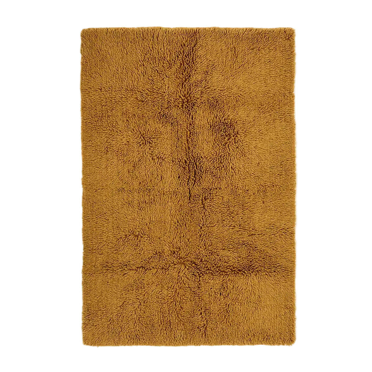 Tufted Woolen Rug Dark Mustard (ø150cm) Madam Stoltz
