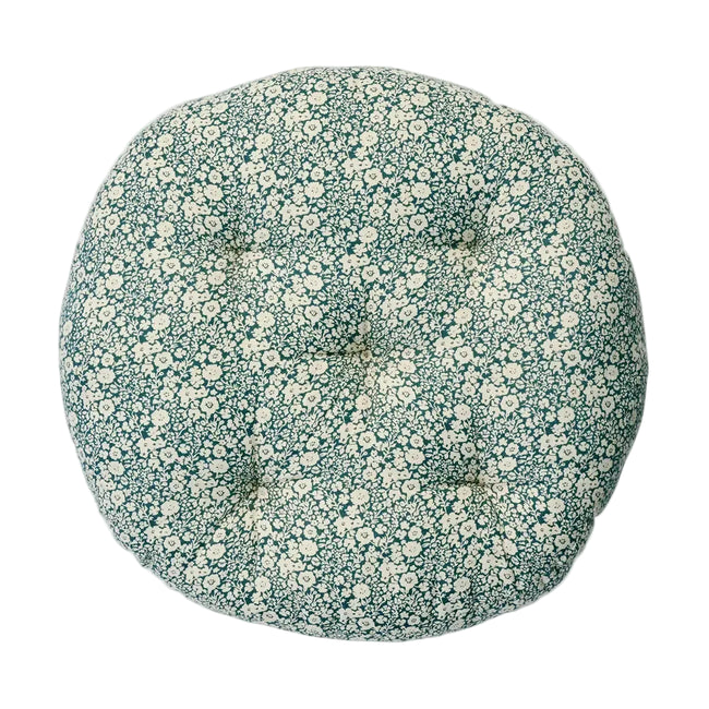 Round Cotton Chair Pad  Blue, off white, Black - Madam Stoltz