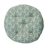 Round Cotton Chair Pad  Blue, off white, Black - Madam Stoltz