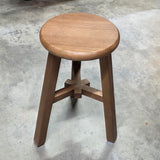 Reclaimed Wood Stool Brown