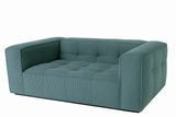 Cubic Studio Sofa Teal Corduroy 2 Seater