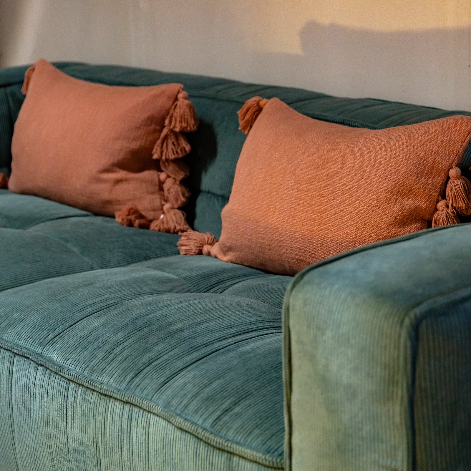 Cubic Studio Sofa Teal Corduroy 2 Seater