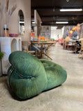 Soriana Style Lounge Chair Suede Green