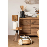 Side Table Beige Marble Alba