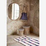 Oblong Mirror With Bamboo Frame