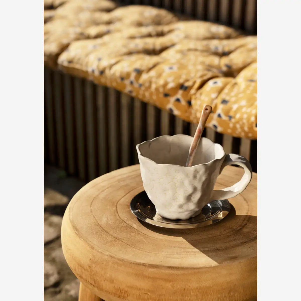 Wooden Stool Swirl