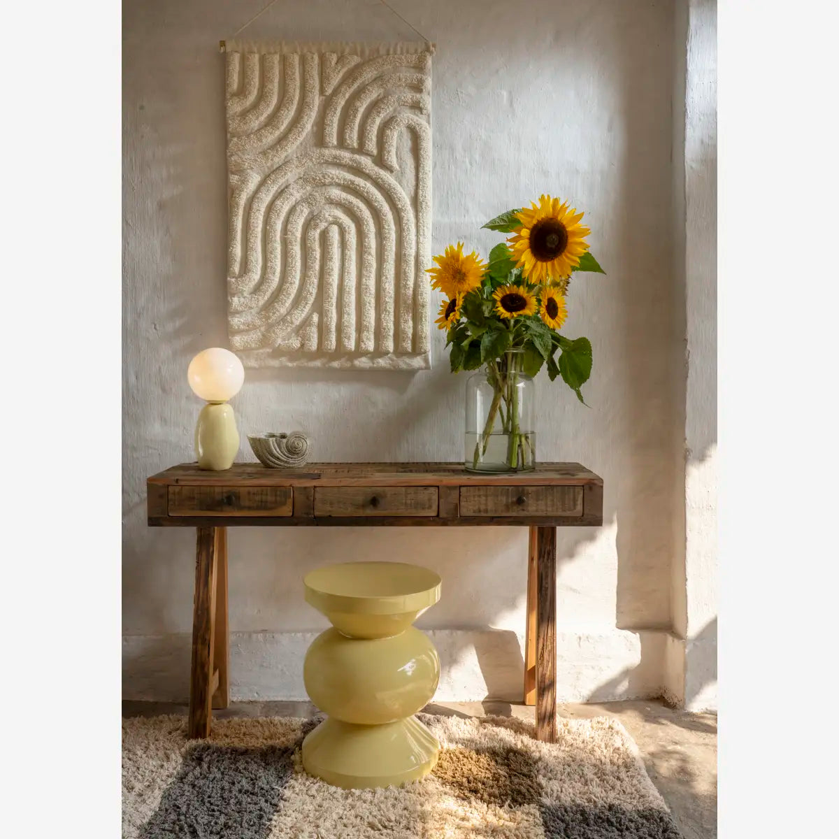 Iron Side Table Pale Lemonade