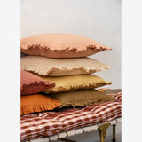 Ruffle Cushion Rust 50x50cm