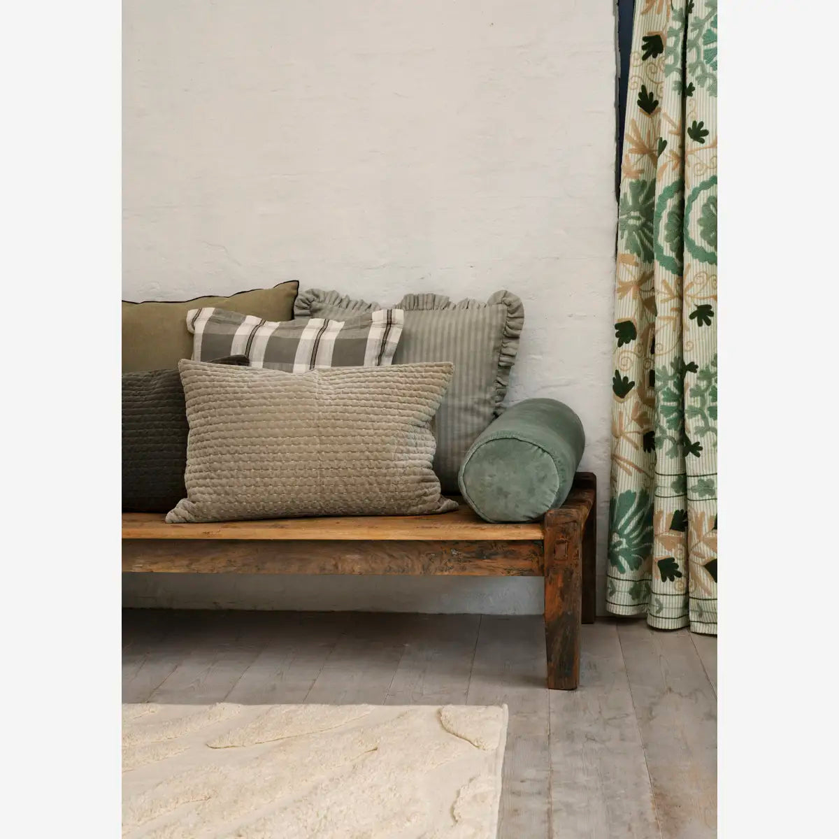 Recycled Wooden Table / Bench Natural 140x60x35cm