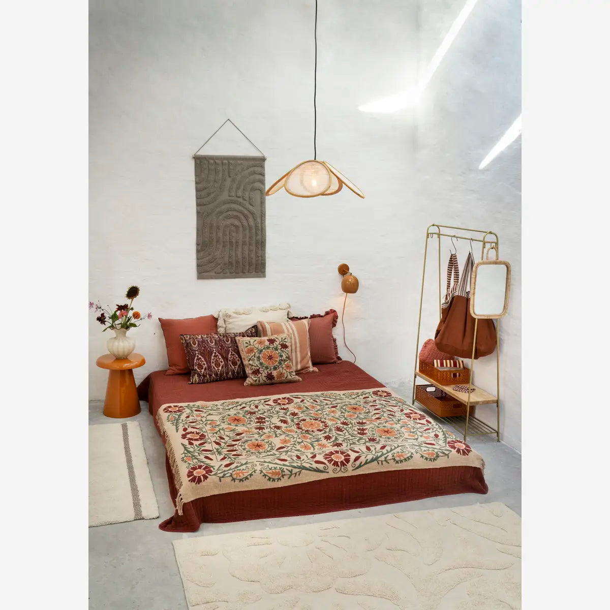 Ruffle Cushion Maroon 50x50cm