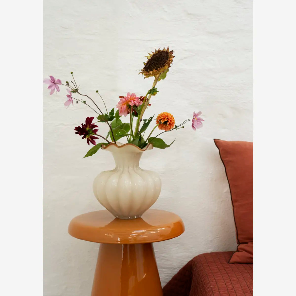 Enamel Side Table Pumpkin Spice