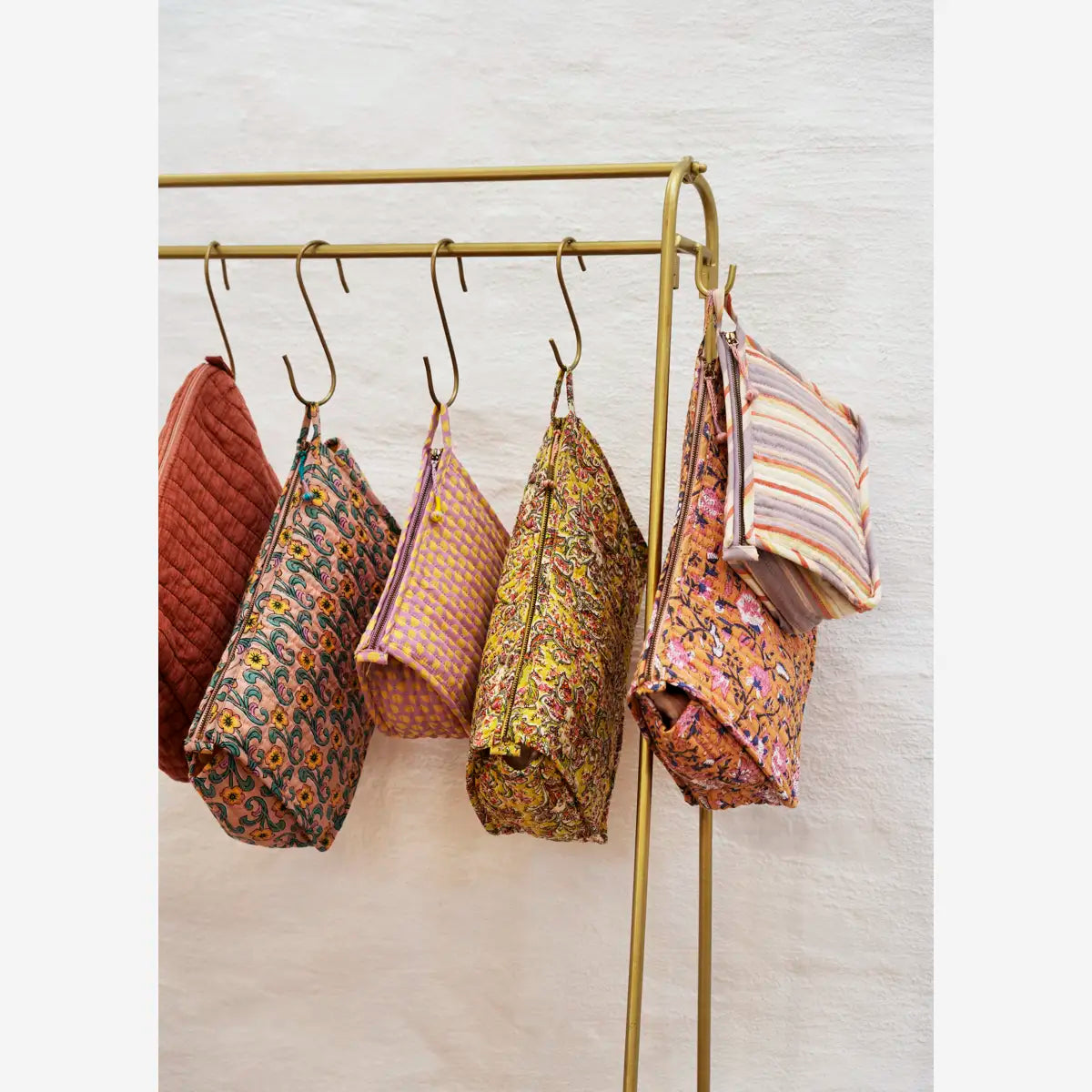 Iron Clothes Rack With Shelves