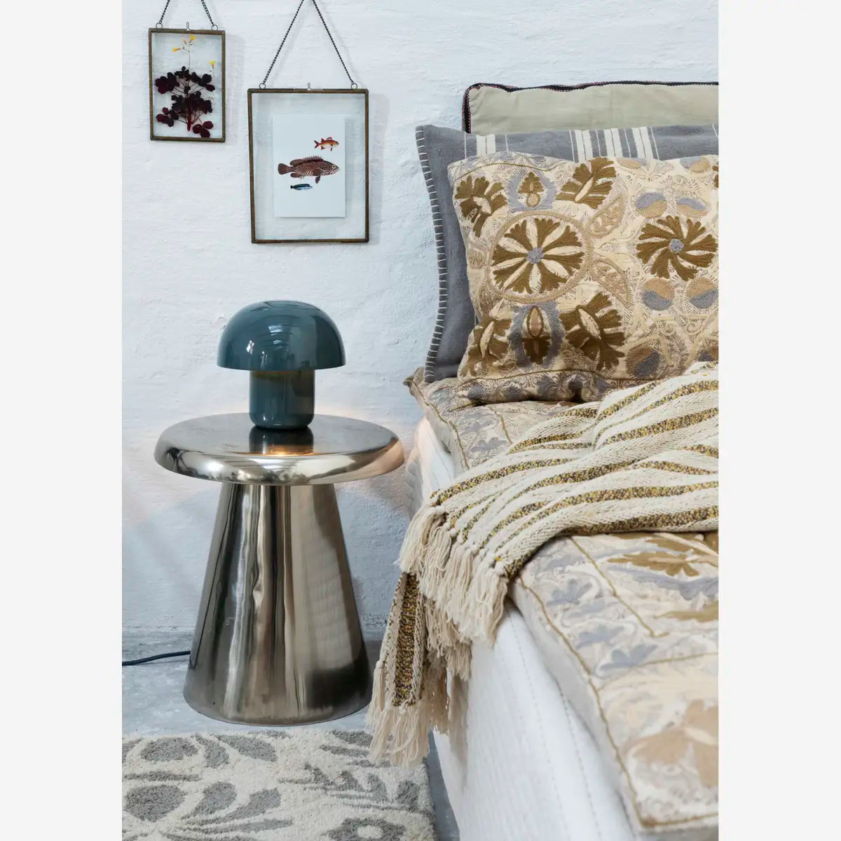 Enamel Side Table Steel