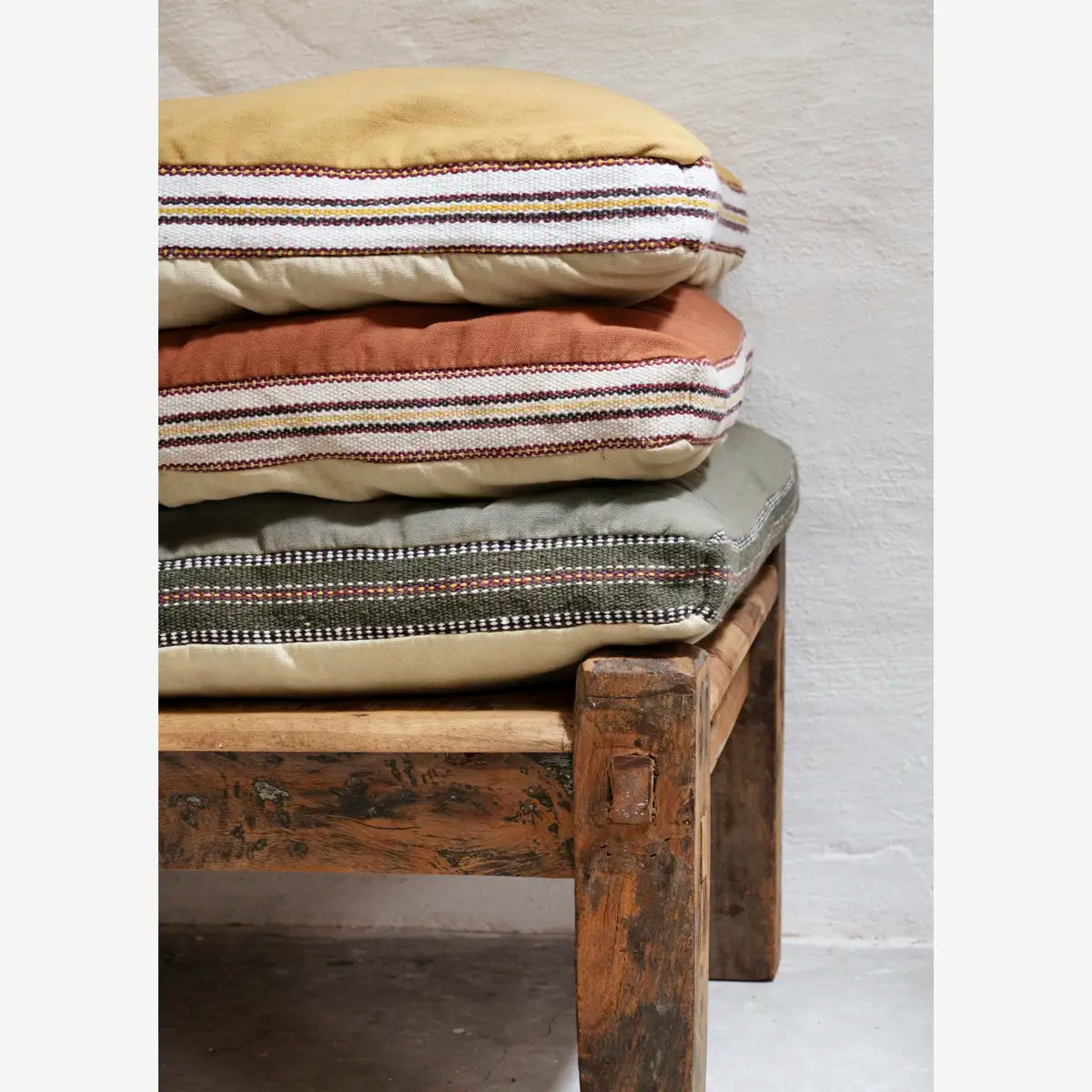 Cotton Seating Mat Mustard, Sand, 0ff White