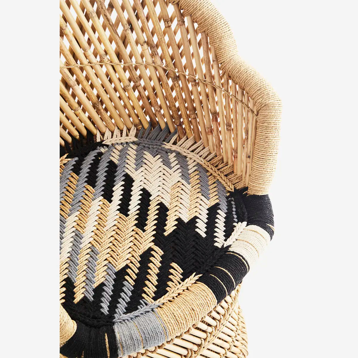 Bamboo Chair With Cotton Madam Stoltz
