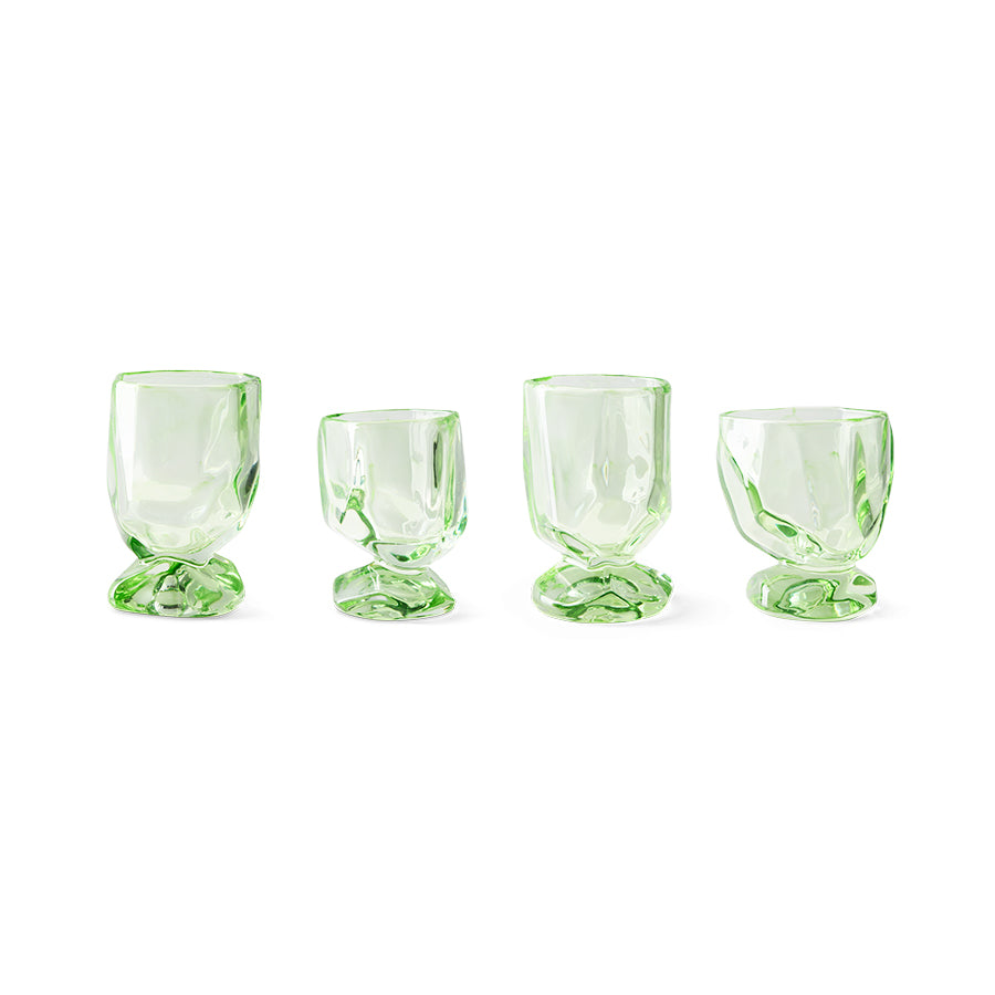 HKLIVING Glasses Peridot Nienke Sikkema, set of 4