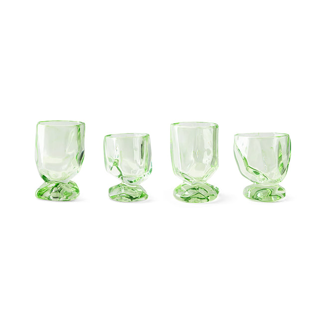 HKLIVING Glasses Peridot Nienke Sikkema, set of 4