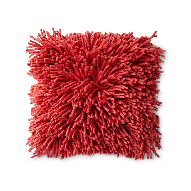 HKliving Rugged Woolen Cushion Cherry Red, 50x50cm