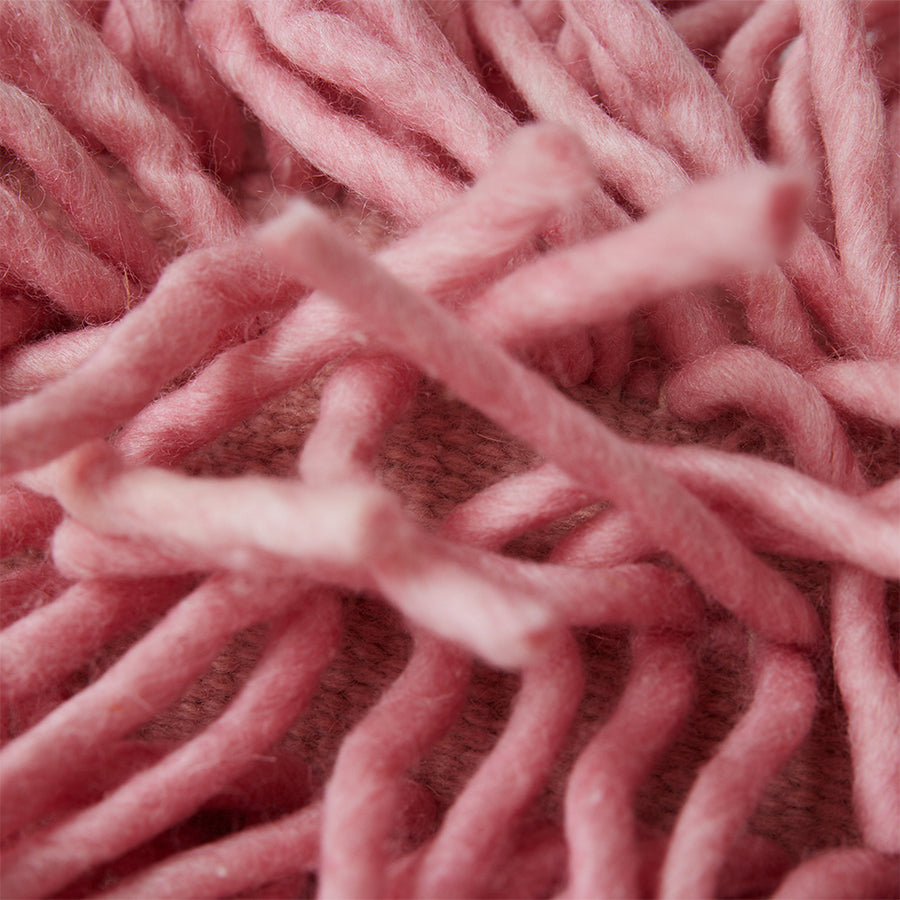 HKliving Rugged Woolen Cushion Pink 70x45cm