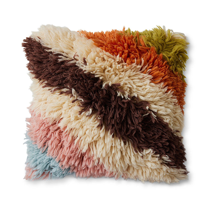 HKliving Fluffy Cushion Striped
