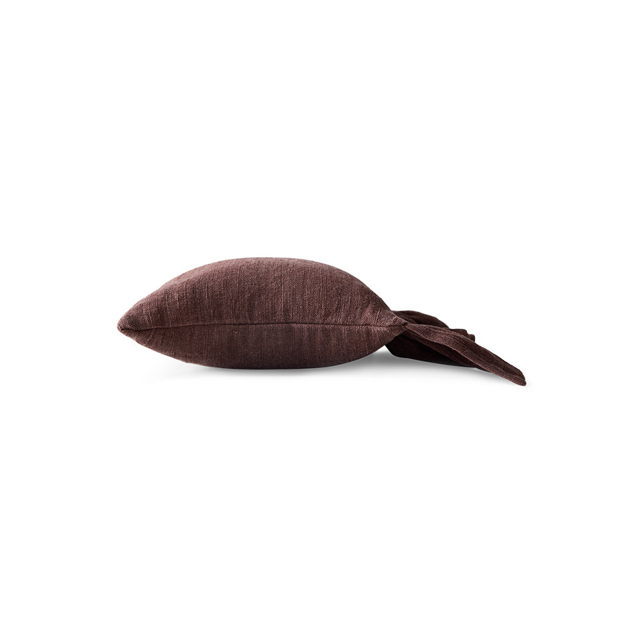 HKLIVING Ruffle cushion, chestnut 50x50cm
