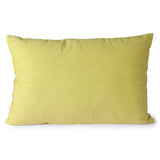 HKliving Striped Velvet Cushion Yellow/Green, 40x60cm