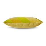 HKliving Striped Velvet Cushion Yellow/Green, 40x60cm