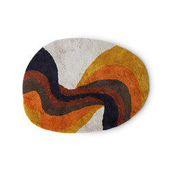 HKliving Bath Mat Retro Swirl (90x120)