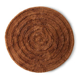 HKliving Round Woolen Rug Mahogany (ø150cm)