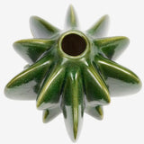 Stoneware Vase Reactive Green Glaze - Madam Stoltz