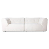 HKliving Vint Couch: Element Left 1.5 Seat Boucle Cream