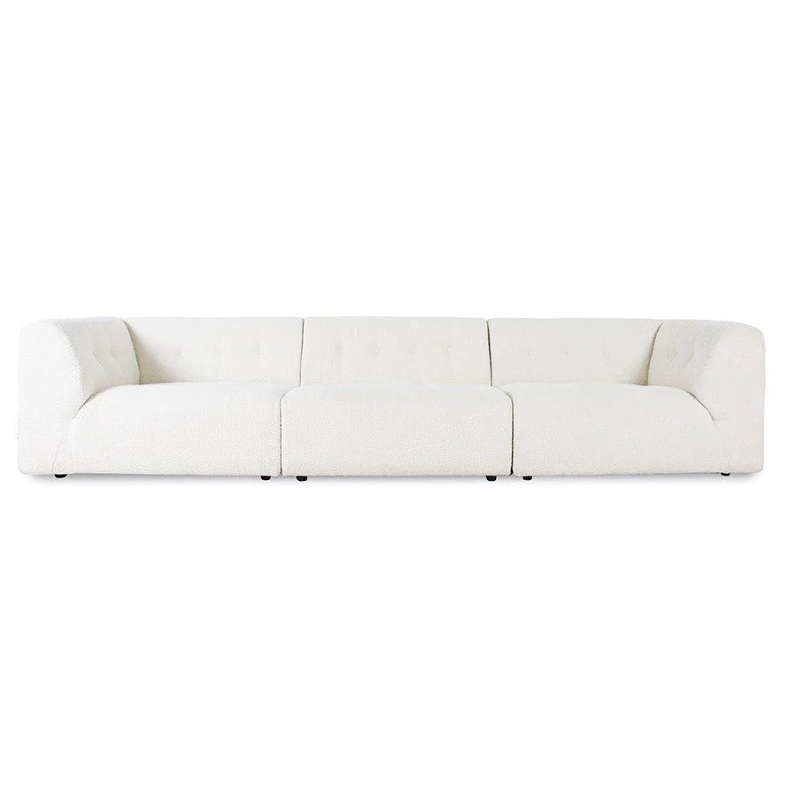 HKliving Vint Couch: Element Left 1.5 Seat Boucle Cream