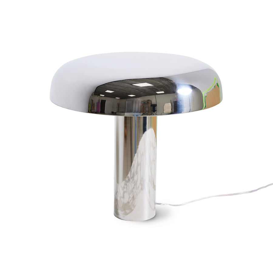 HKliving Mushroom Table Lamp Chrome