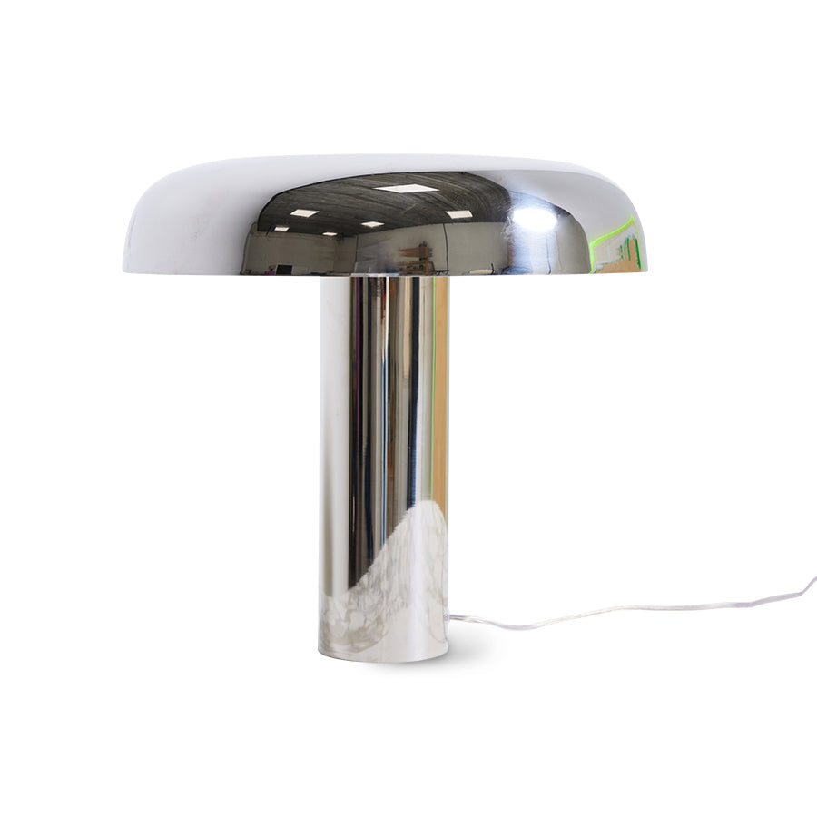HKliving Mushroom Table Lamp Chrome