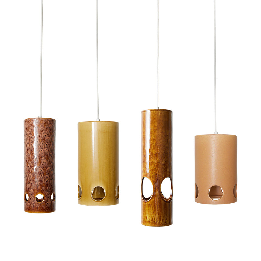 HKliving Ceramic Pendant Lamp Peach