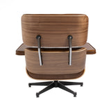 Eames Inspired Lounge Chair and Ottoman - Walnut & Vintage Brown Leather