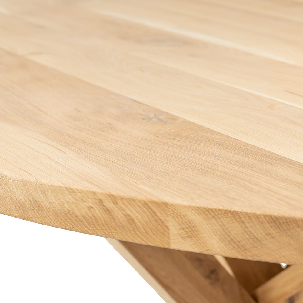 Solid Oak Oval Table/ Star Frame by Strachel A.F.