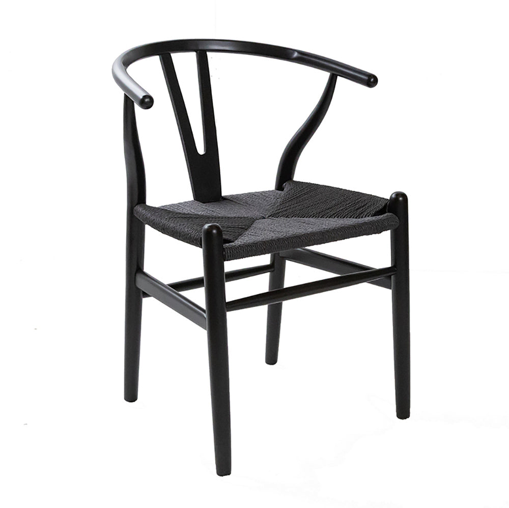 Hans J Wegner style Wishbone Chair - All Black