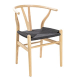 Hans J Wegner style Wishbone Chair -Natural/Black