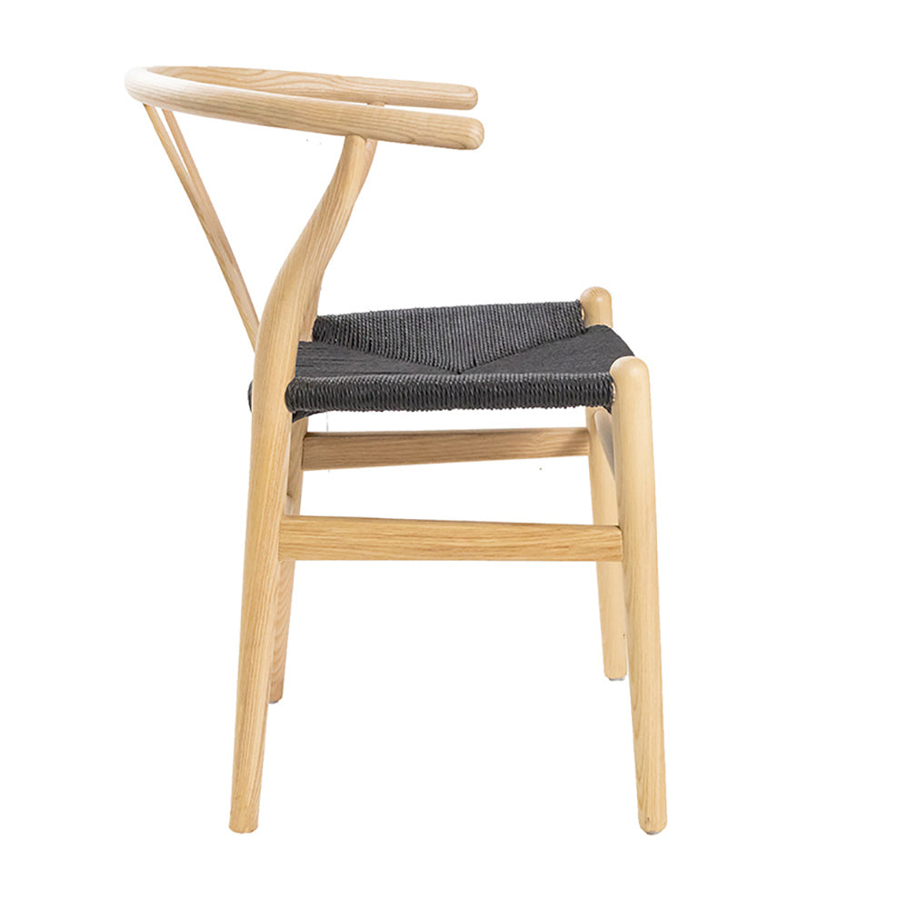 Hans J Wegner style Wishbone Chair -Natural/Black