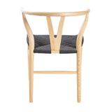 Hans J Wegner style Wishbone Chair -Natural/Black