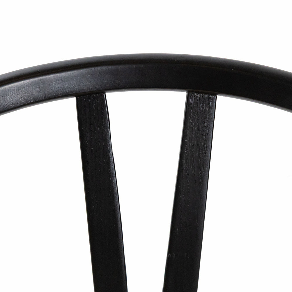 Hans J Wegner style Wishbone Bar Stool -Black/Natural