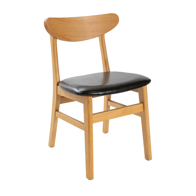 Doris Dining Chair - PU Leather Black