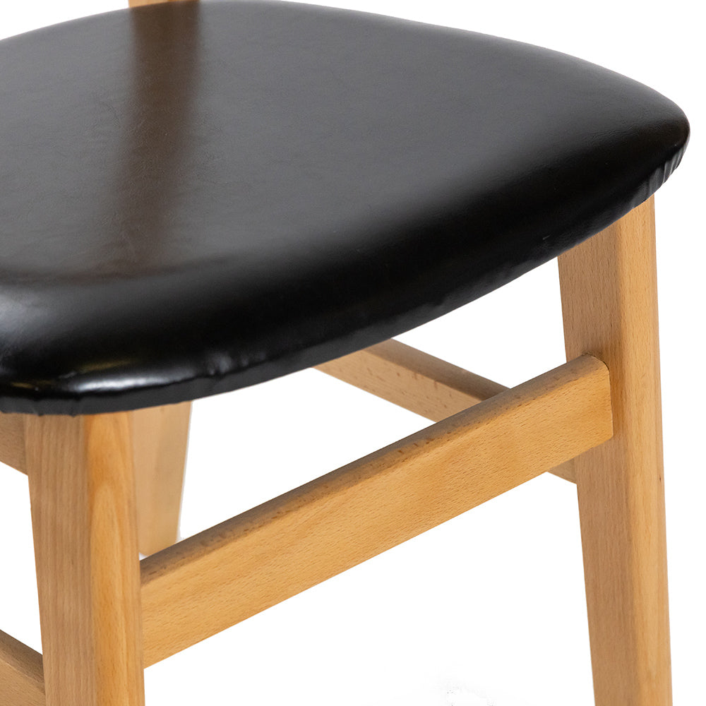 Doris Dining Chair - PU Leather Black