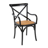 Crossback Armchair Black / Natural