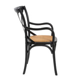 Crossback Armchair Black / Natural