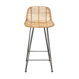 HKliving Rattan Bar Stool Natural