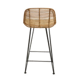 HKliving Rattan Bar Stool Natural