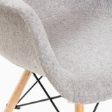 Charles Ray Eames Style DAW Chair Fabric Grey